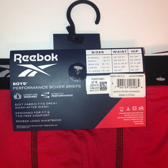Reebok NWT BOYS Performance Boxer Briefs 2 pk - Picture 3 of 6